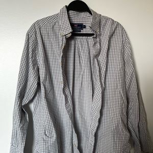 Vineyard Vines Gray Slim Fit Whale Shirt (Size L)